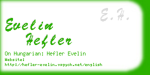 evelin hefler business card